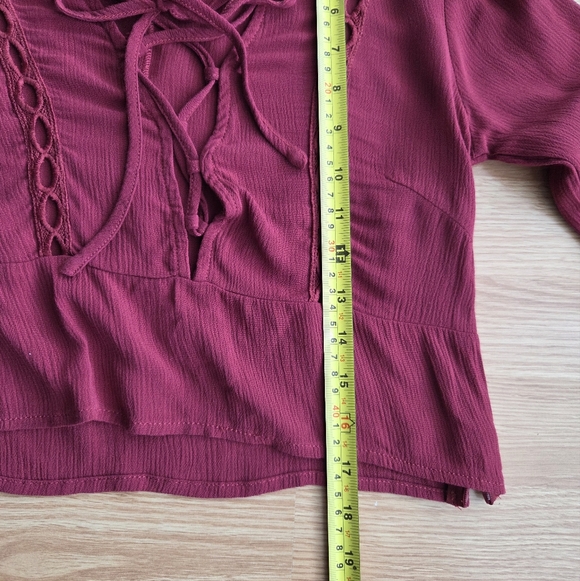 FOREVER21 Red Ruffle Top - Picture 5 of 7